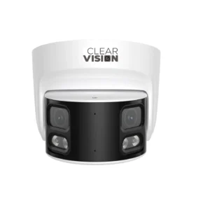 L-Series 4K Wide Angle 226° FOV Panoramic NDAA Compliant Weatherproof Turret IP Security Camera with 24/7 Color, Active Deterrence, AI-Powered Smart Events, IR Lights, Built-in Mic (L8T-WIDE)