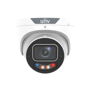 Uniview 4MP NDAA Compliant Weatherproof OwlView Plus and Tri-Guard 3.0 Dual-light IP Security Turret Camera with Active Deterrence, Zoom Lens 2.8mm-12mm Wise ISP 24/7 Color Deep Learning AI Smart Events, Dual Mics and Speaker (IPC3634SE-ADZKMC-WP-I1)